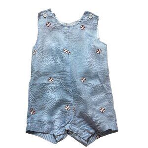 Funtasia! Too Baby Boys' Baseball Seersucker Vintage Romper 12 months